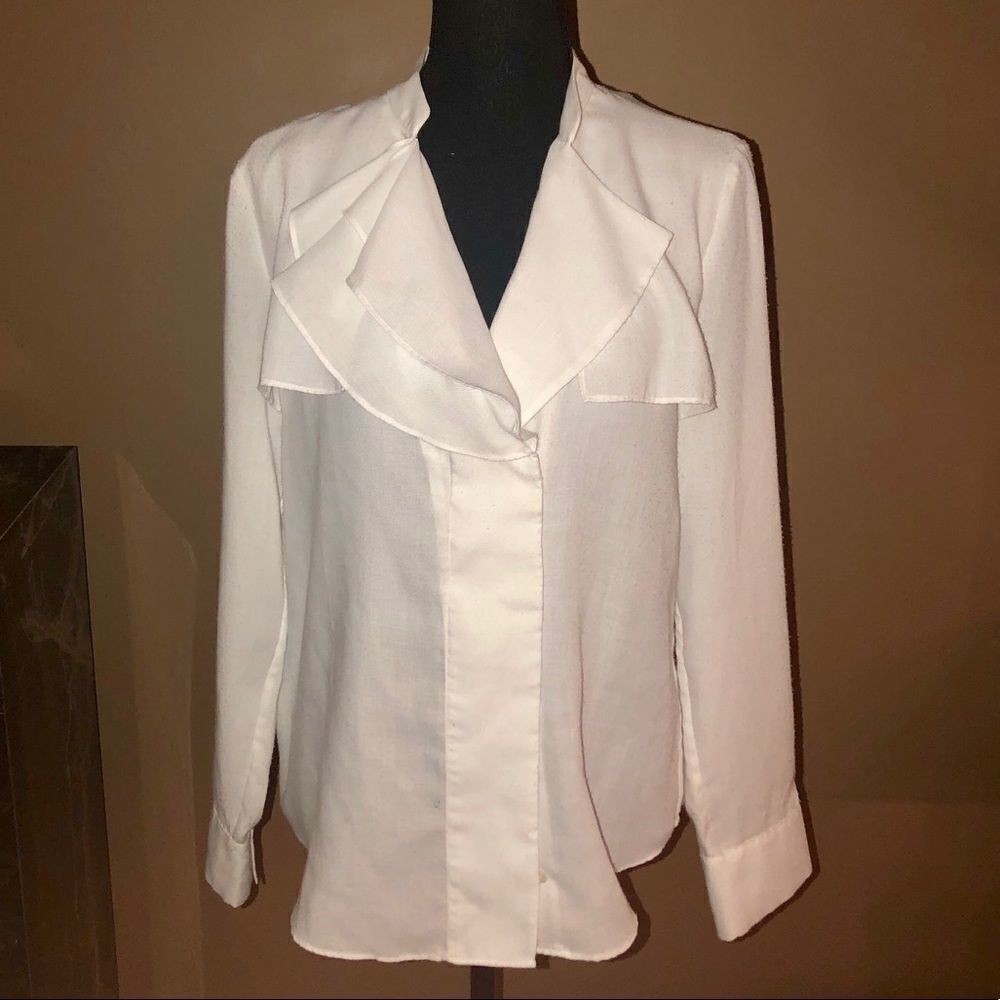 Vince Button down With Ruffle collar NWT